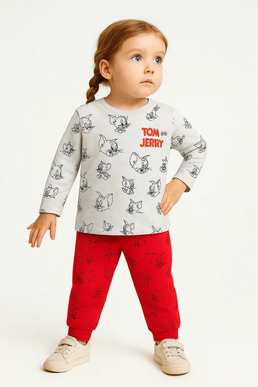 Printed Cotton Jersey Suit-TS006