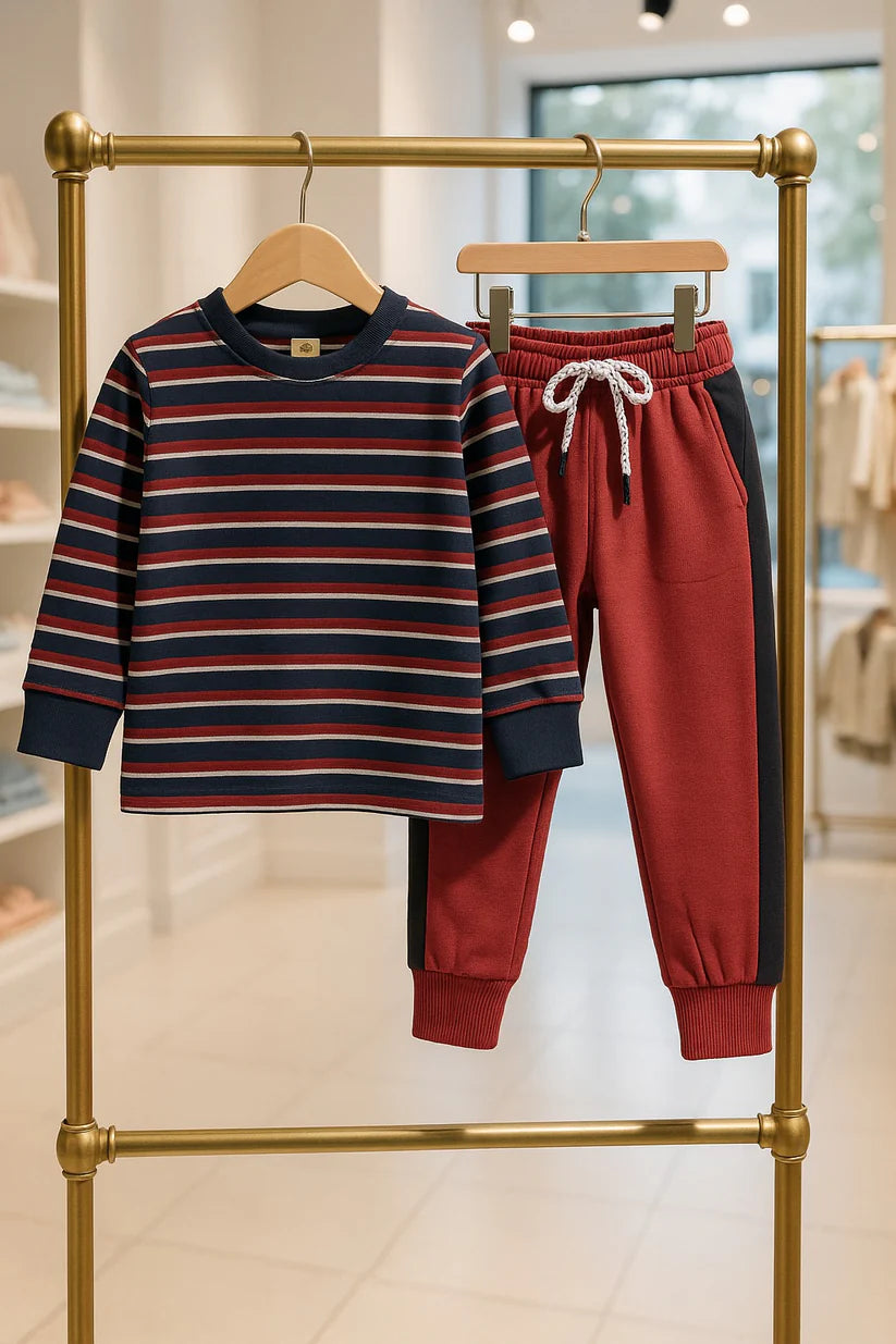 Printed Cotton Jersey Suit-TS016