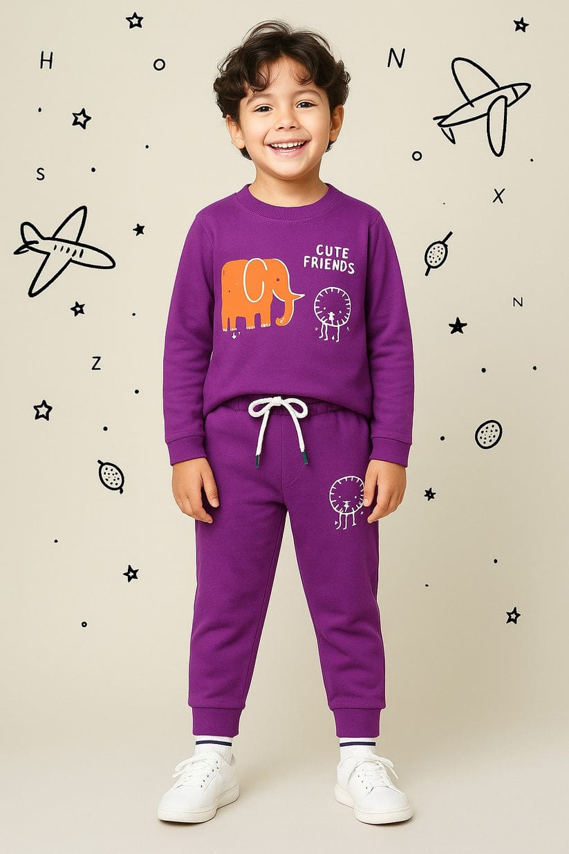 Printed Cotton Jersey Suit-TS005