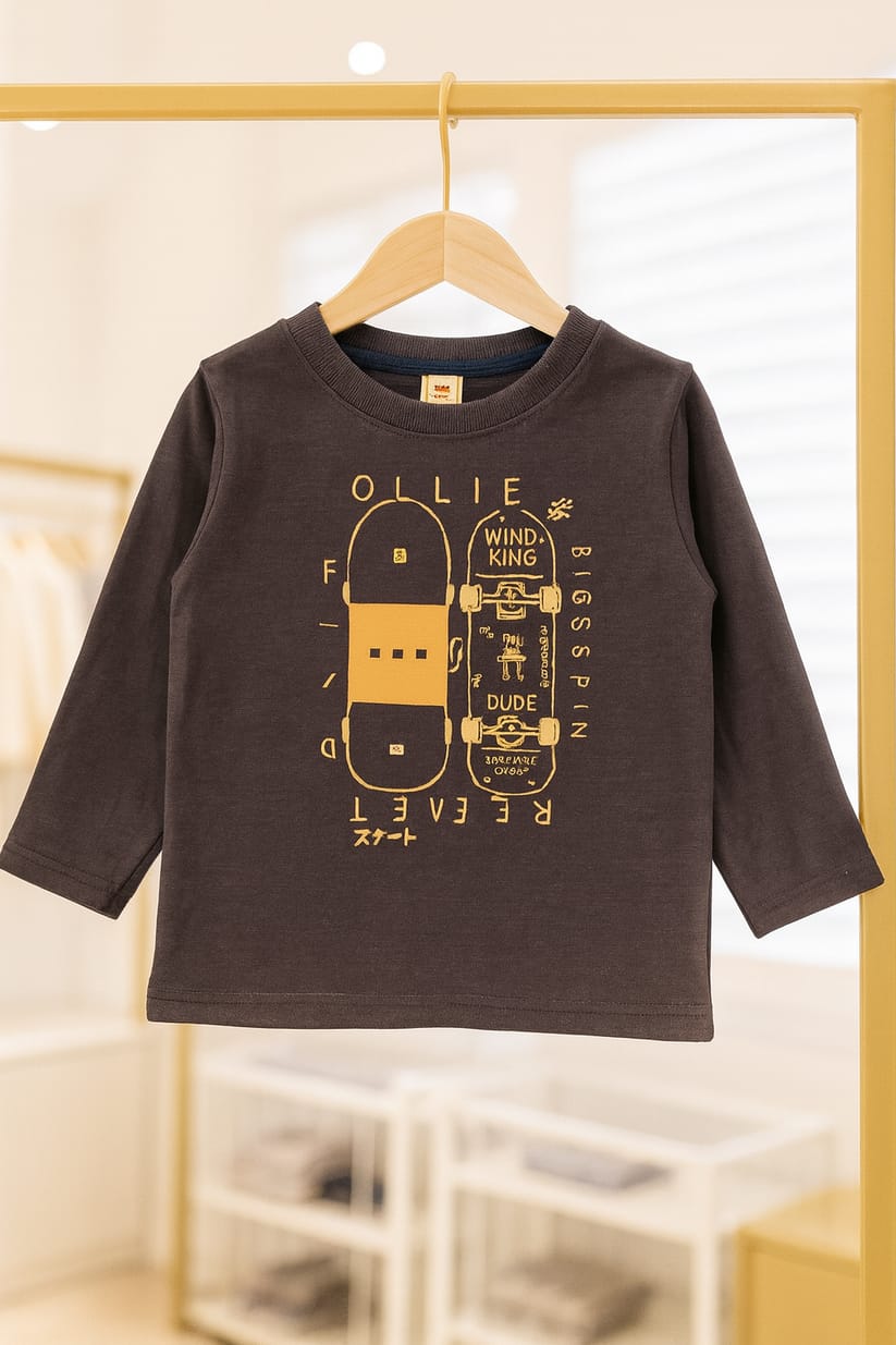 Printed Long Sleeve Shirt-TZ001