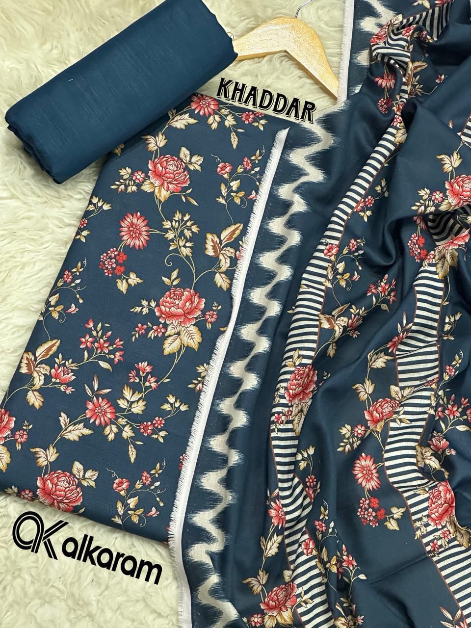 3pc Khaddar Alkaram-ZI018