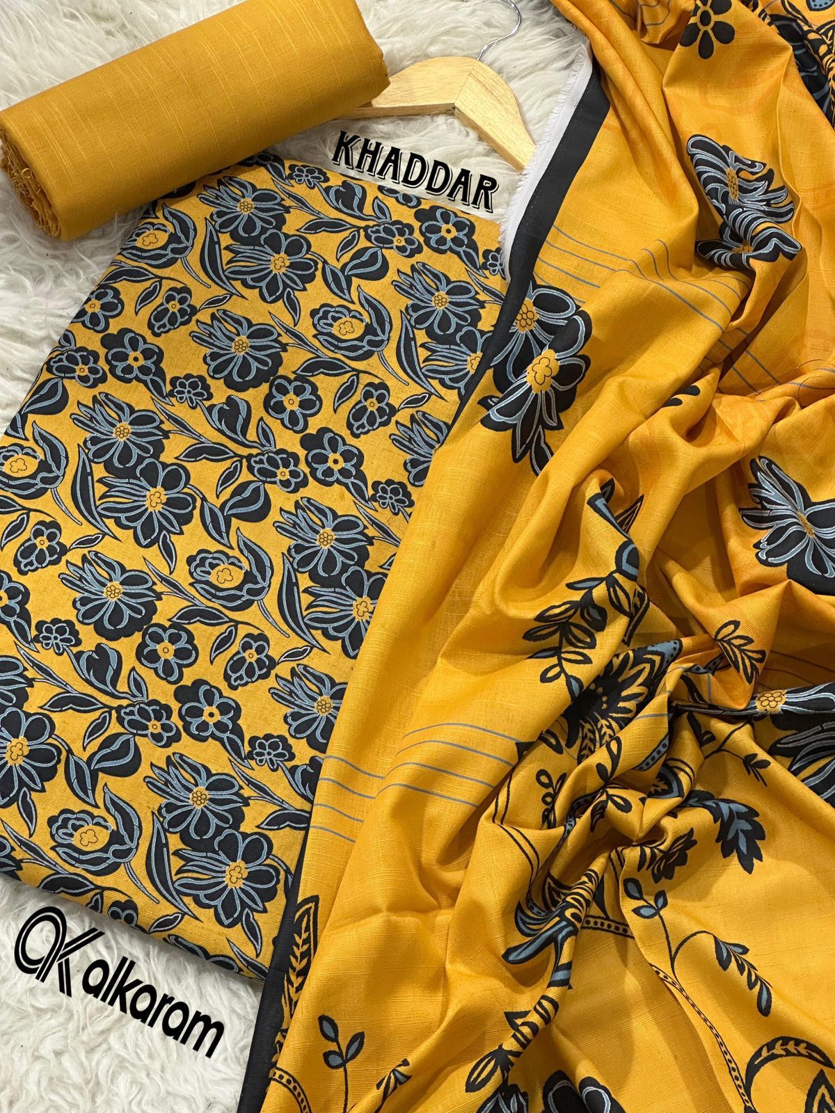 3pc Khaddar Alkaram-ZI019