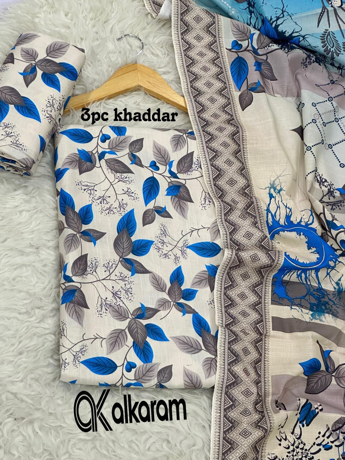 3pc Khaddar Alkaram-ZI046