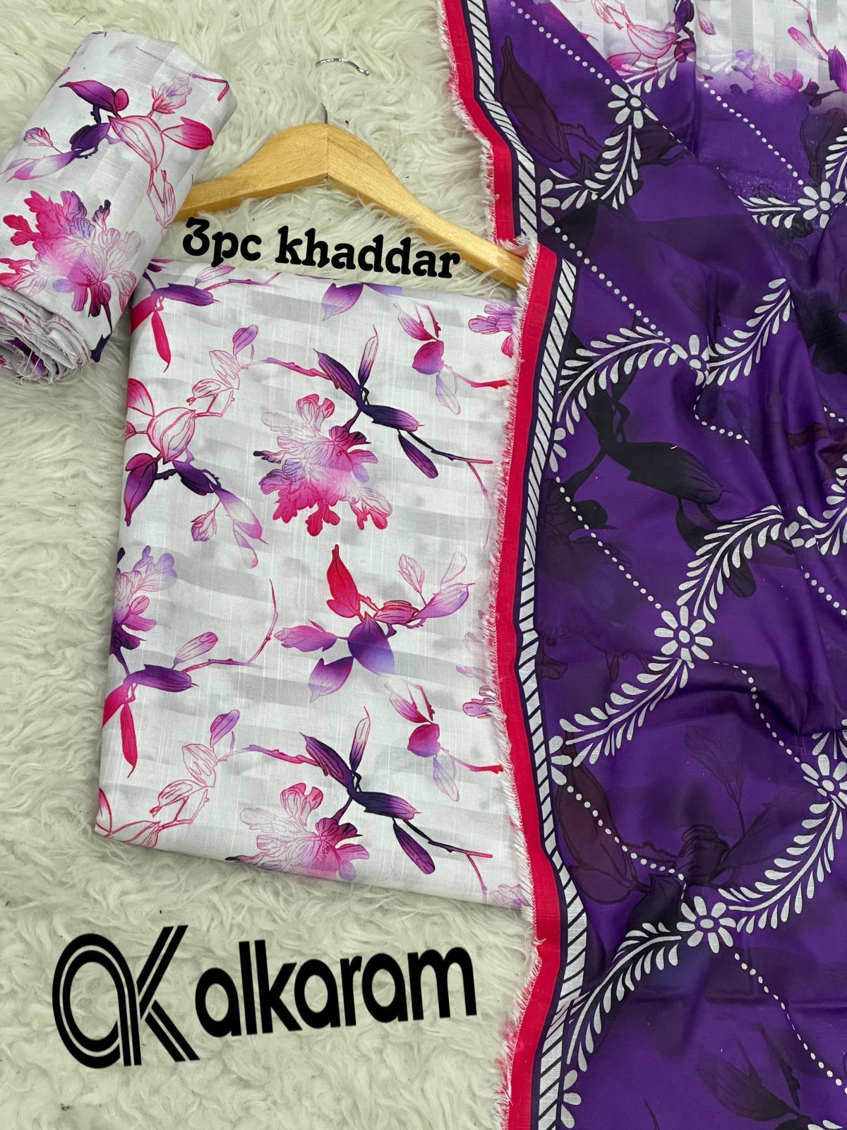 3pc Khaddar Alkaram-ZI048