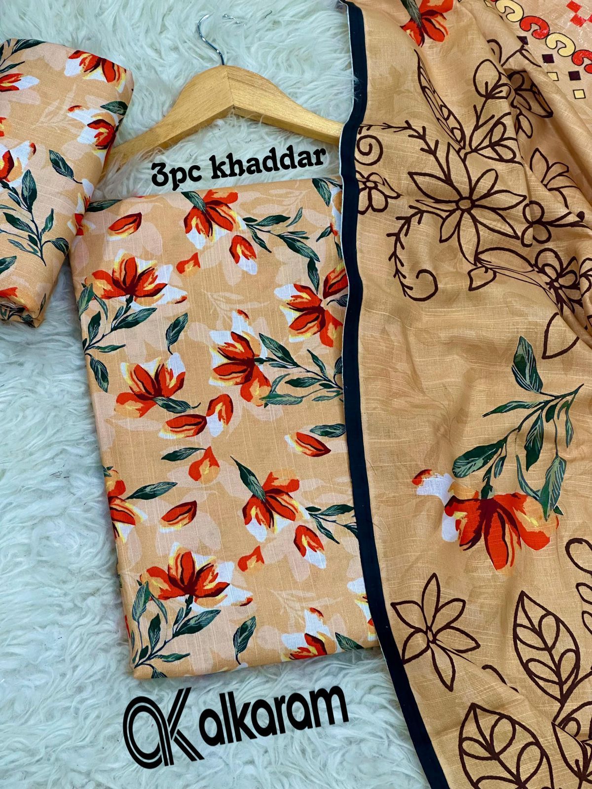 3pc Khaddar Alkaram-ZI050