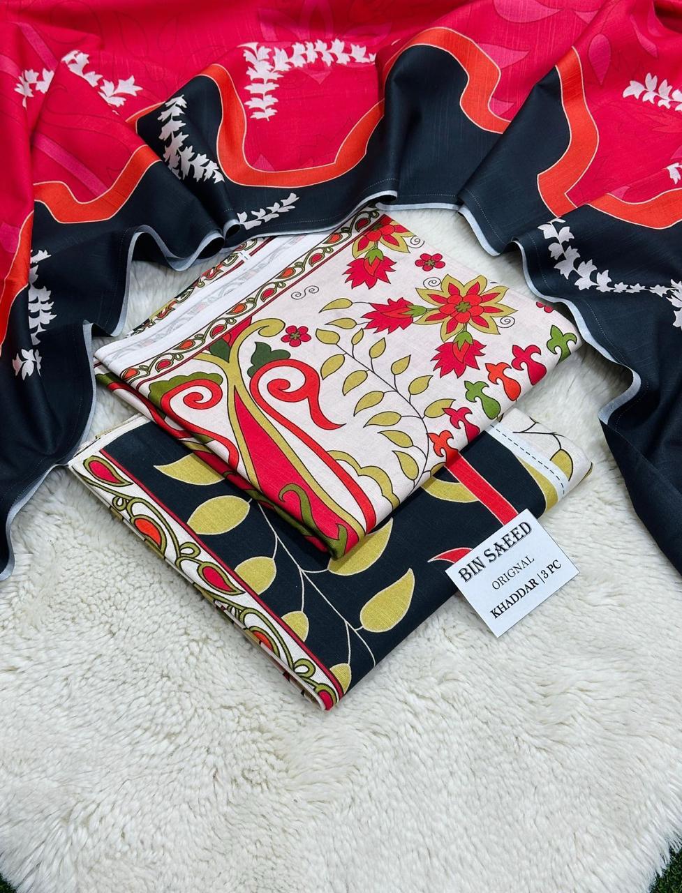 3pc Khaddar Bin Saeed-AH016