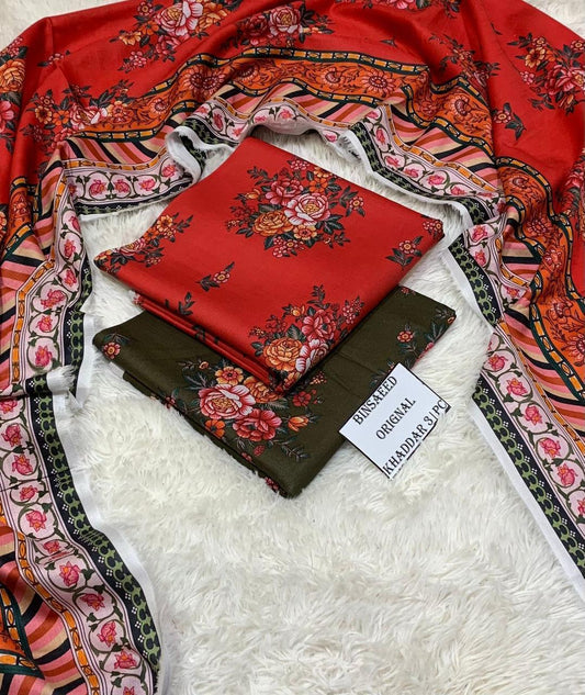 3pc Khaddar Bin Saeed-AH010