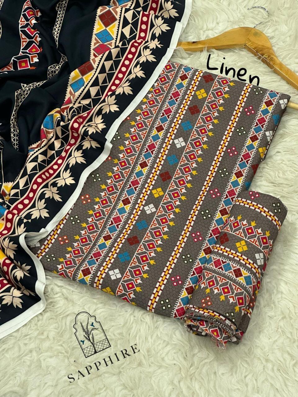 3pc Premium Linen-ZI022