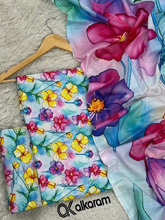 3pc Khaddar Alkaram-ZI012