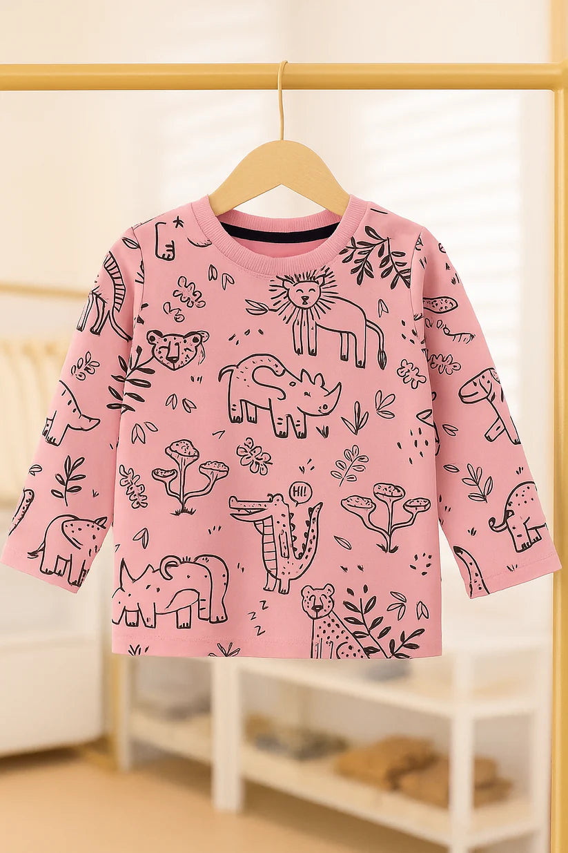 Printed Long Sleeve Shirt-TS004