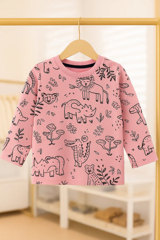 Printed Long Sleeve Shirt-TS004