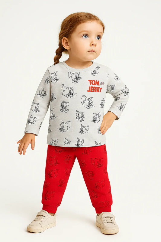 Printed Cotton Jersey Suit-TS006