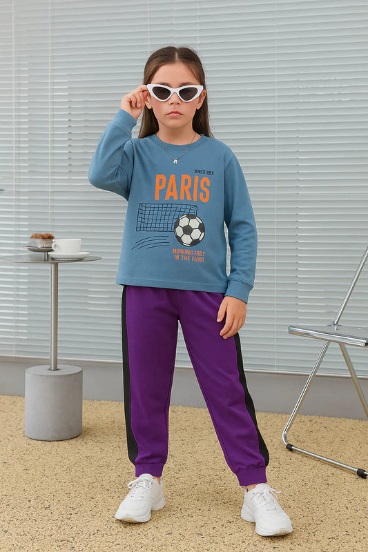 Printed Cotton Jersey Suit-TS013