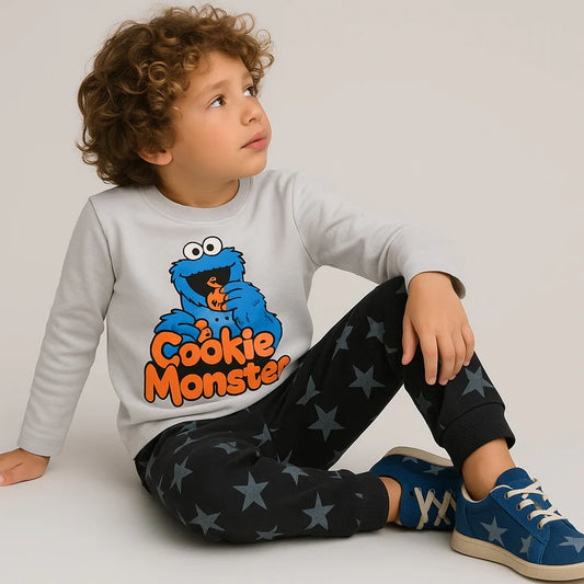 Printed Cotton Jersey Suit-TS019