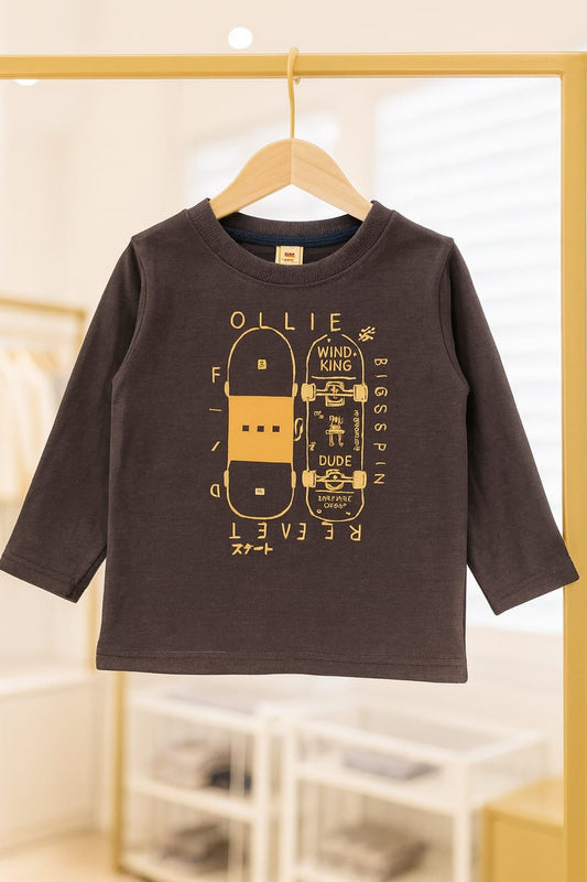 Printed Long Sleeve Shirt-TZ001