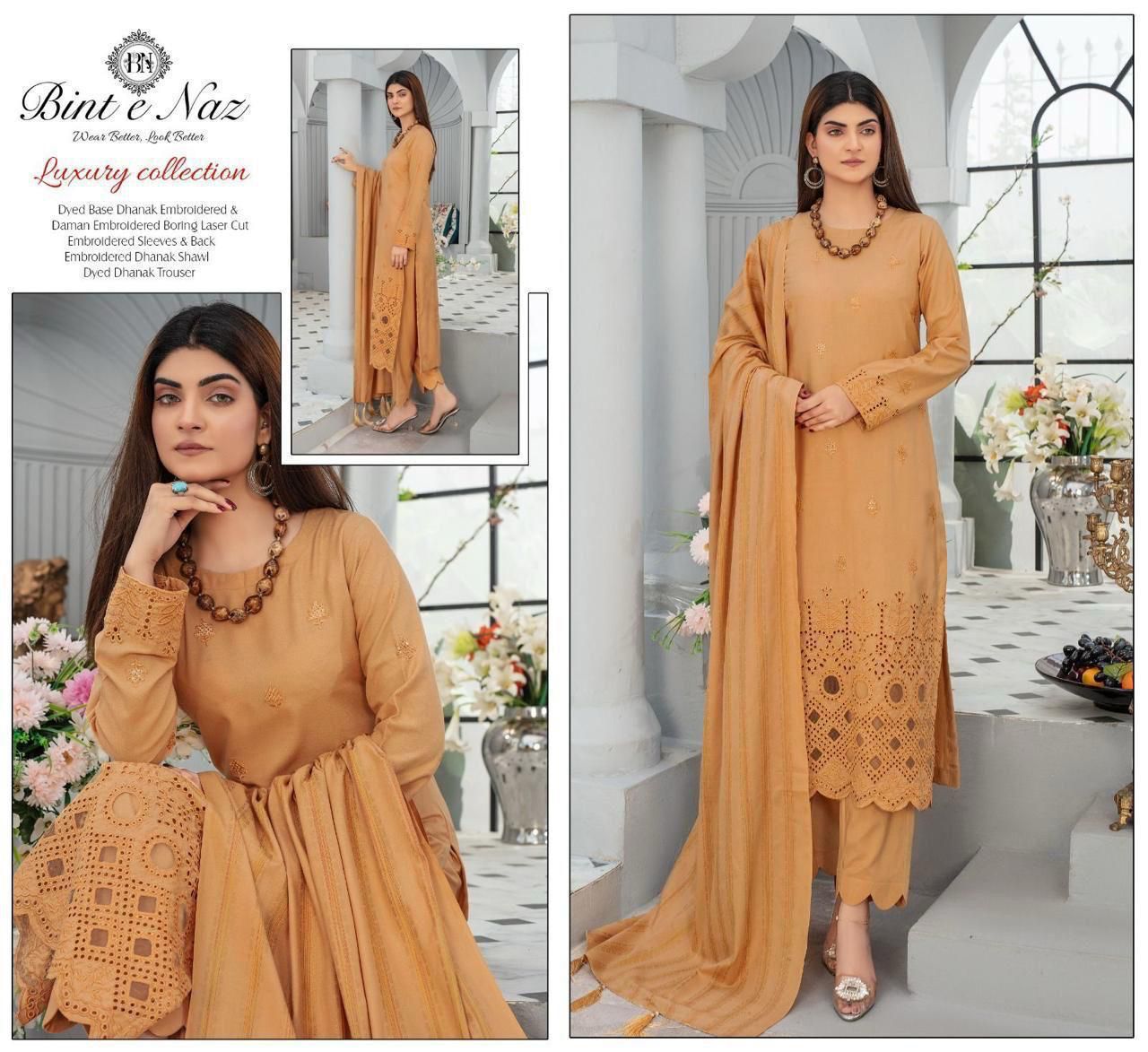 3pc Dhanak Bint e Naaz-ZI002