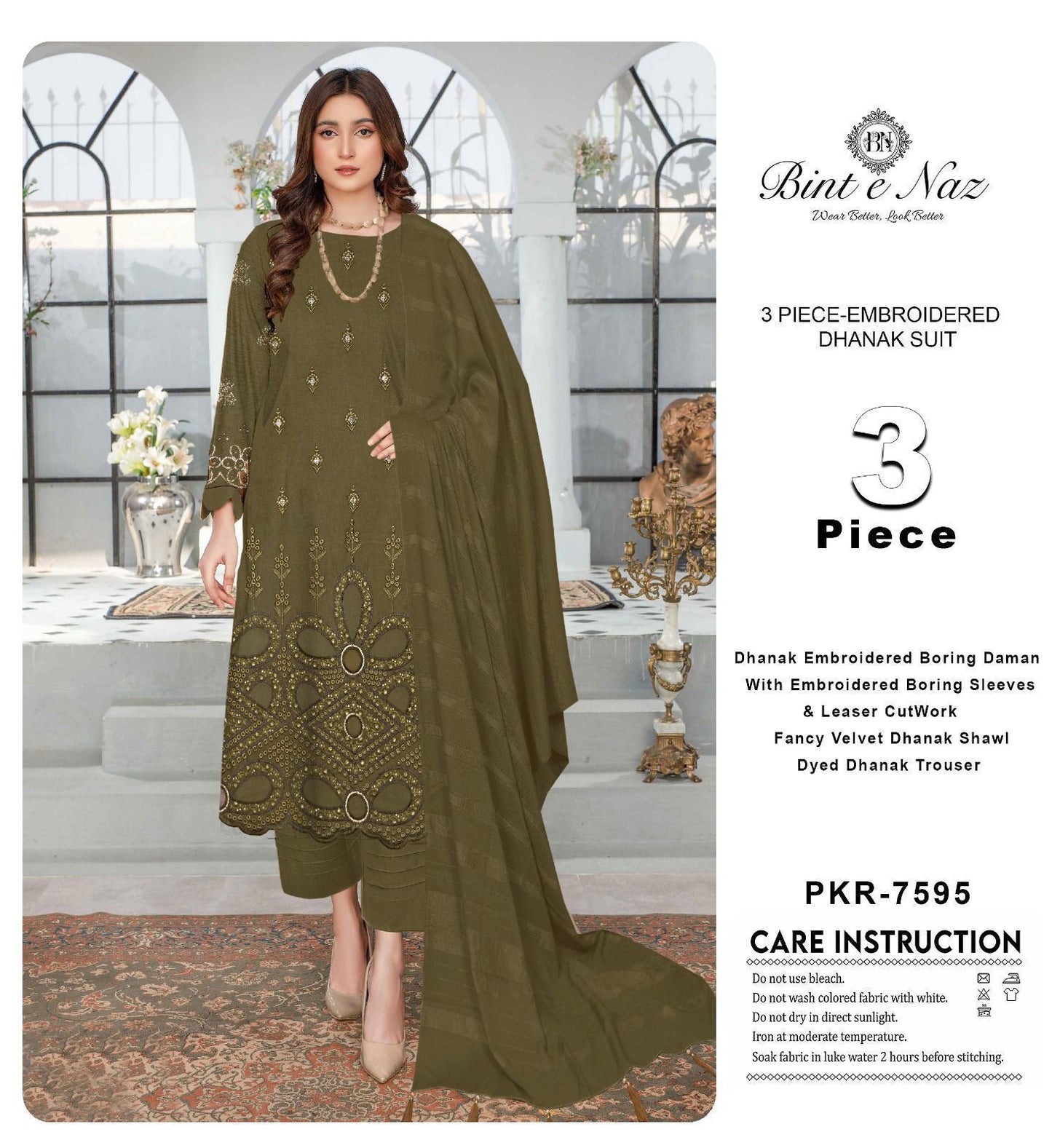 3pc Dhanak Bint e Naaz-ZI003