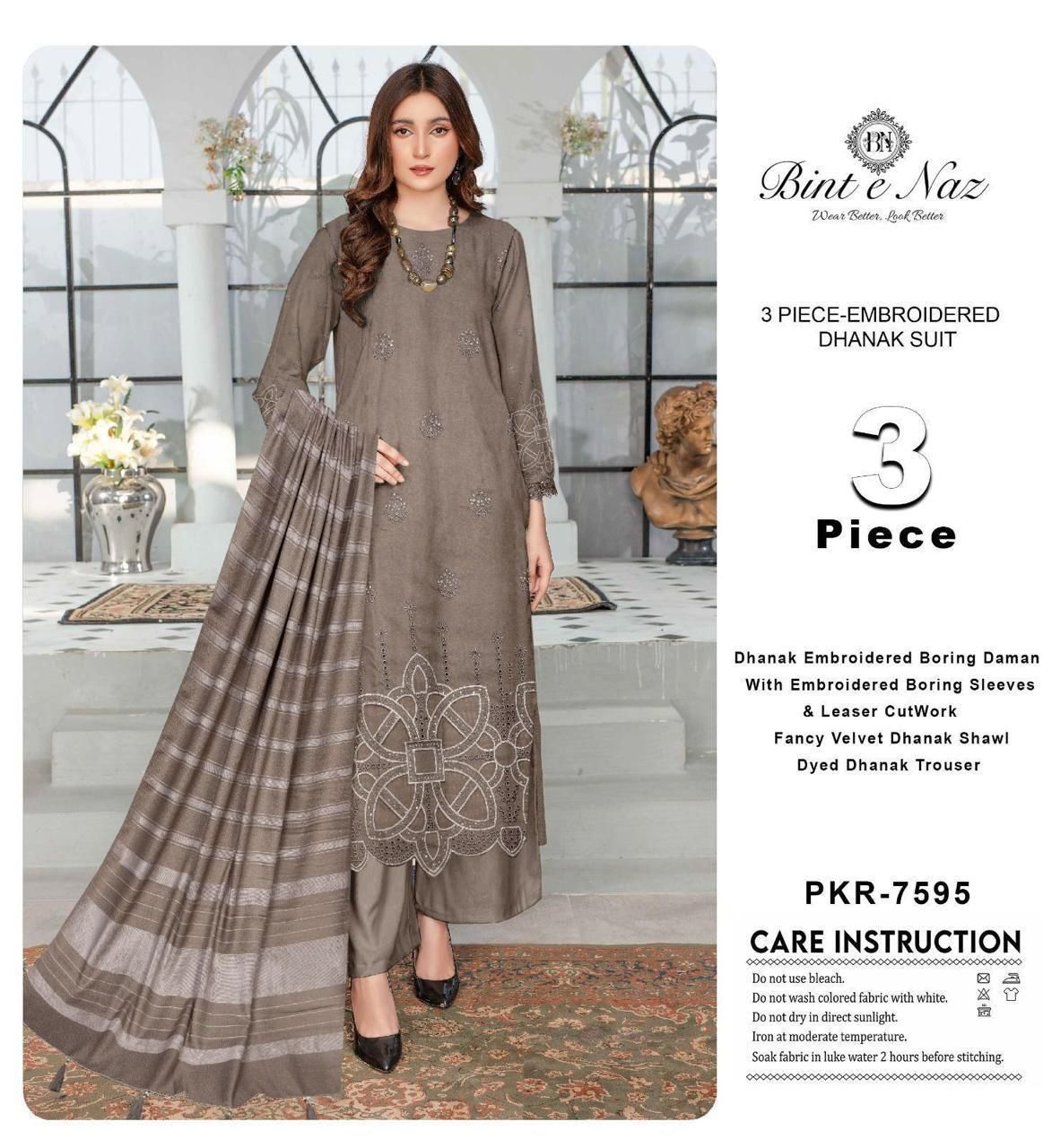 3pc Dhanak Bint e Naaz-ZI016