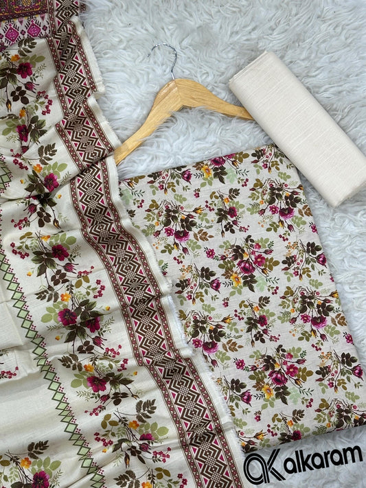 3pc Khaddar Alkaram-ZI008