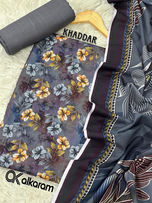 3pc Khaddar Alkaram-ZI011