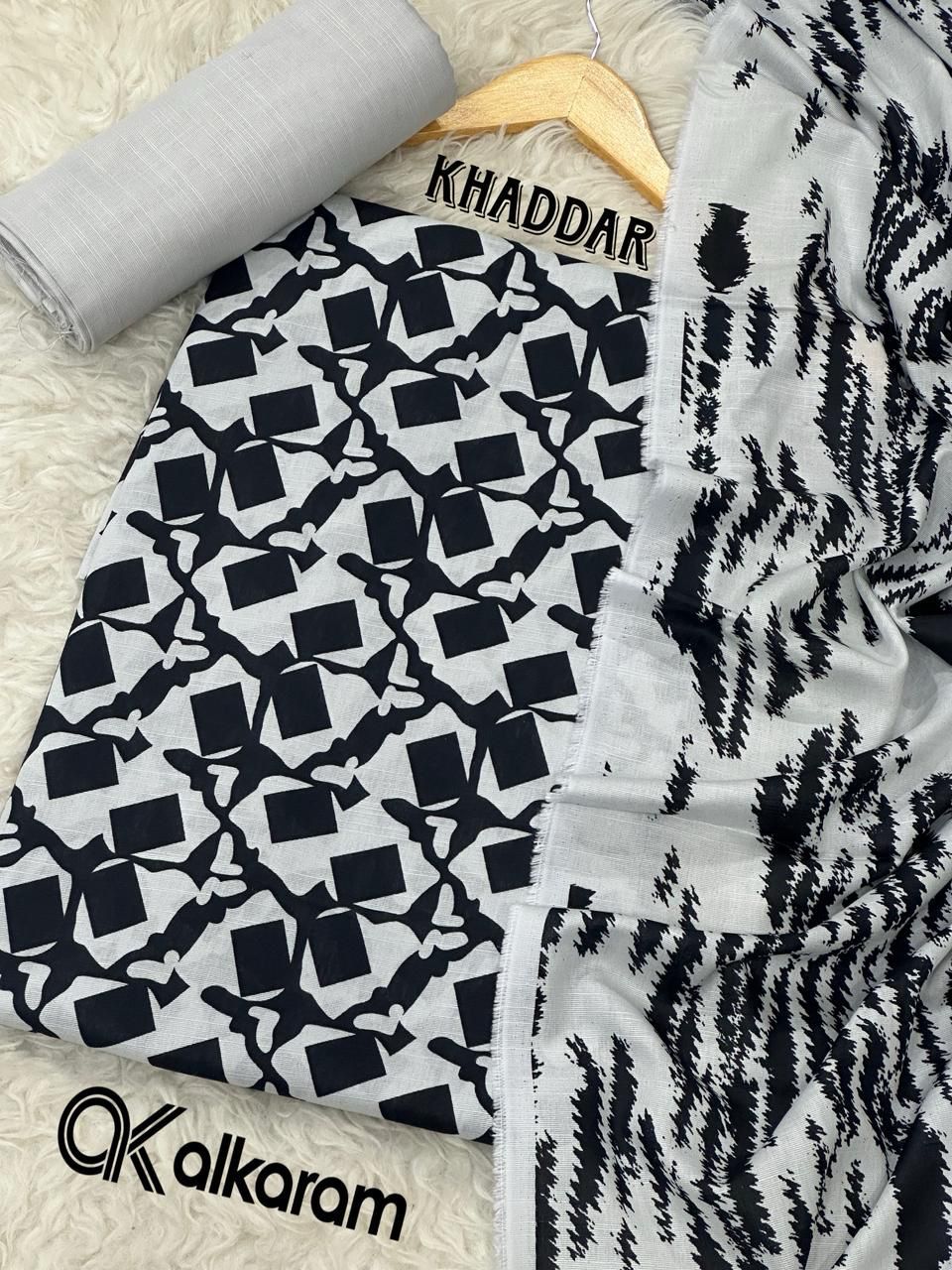 3pc Khaddar Alkaram-ZI012