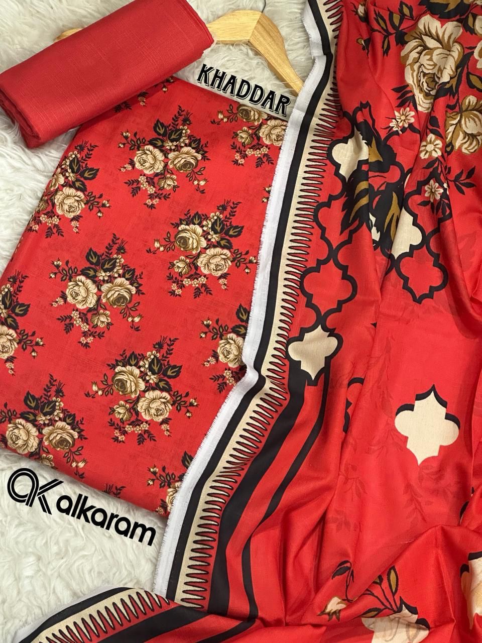 3pc Khaddar Alkaram-ZI013