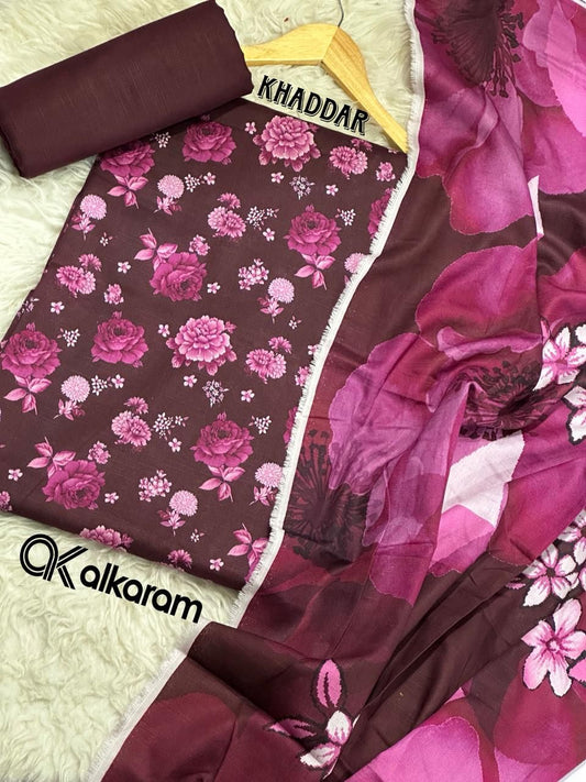 3pc Khaddar Alkaram-ZI014