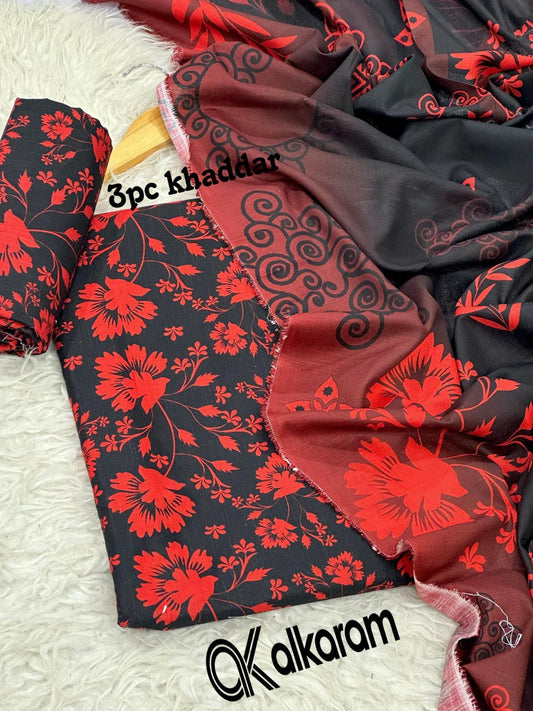 3pc Khaddar Alkaram-ZI044