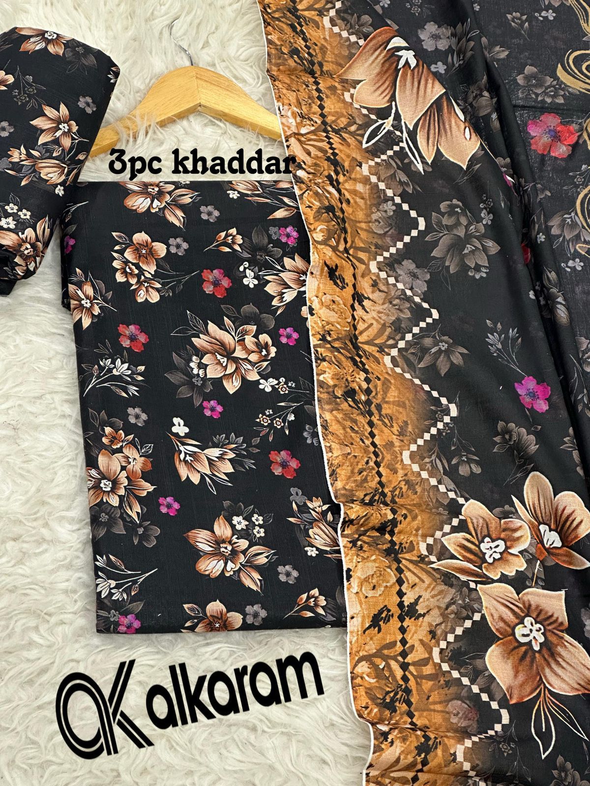 3pc Khaddar Alkaram-ZI047
