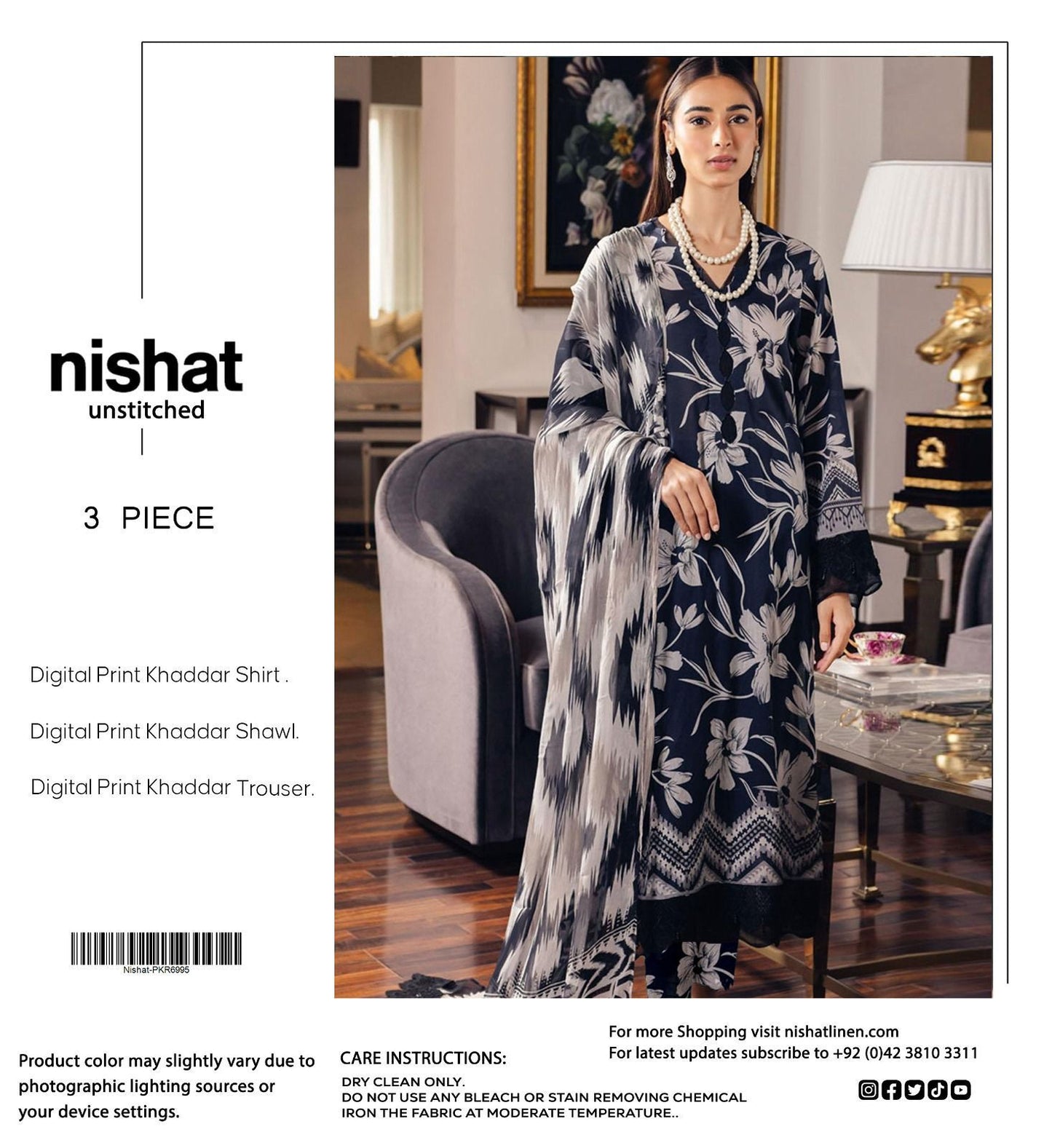 3pc Khaddar Nishat-ZI054
