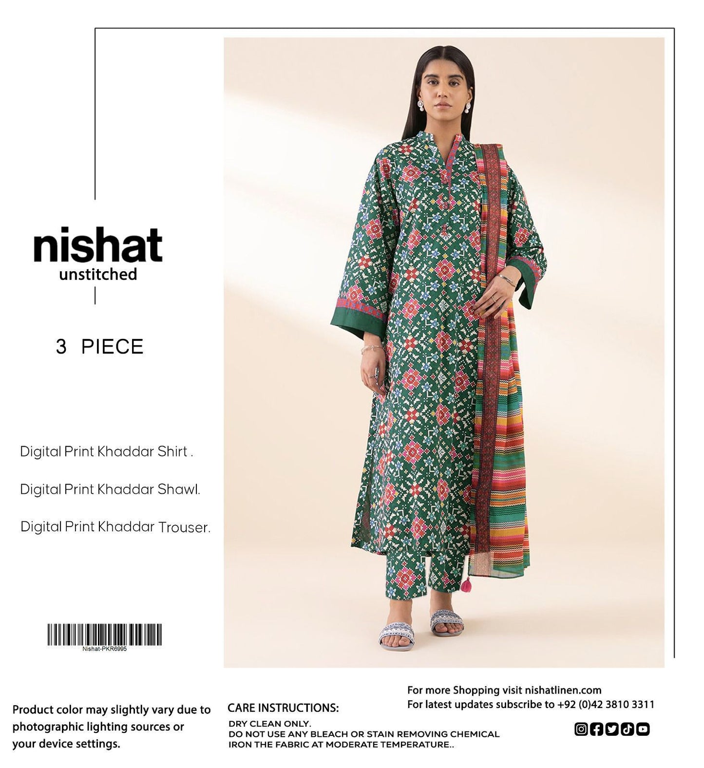 3pc Khaddar Nishat-ZI060