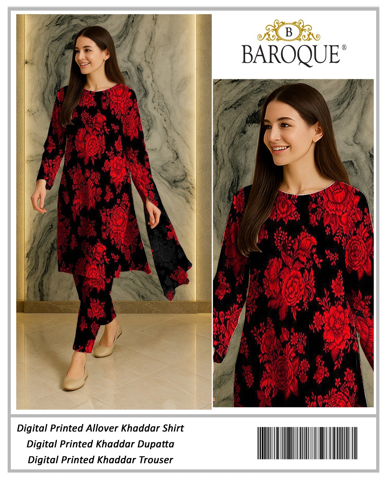 3pc Khaddar Baroque-AS001