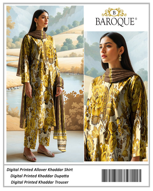 3pc Khaddar Baroque-AS003