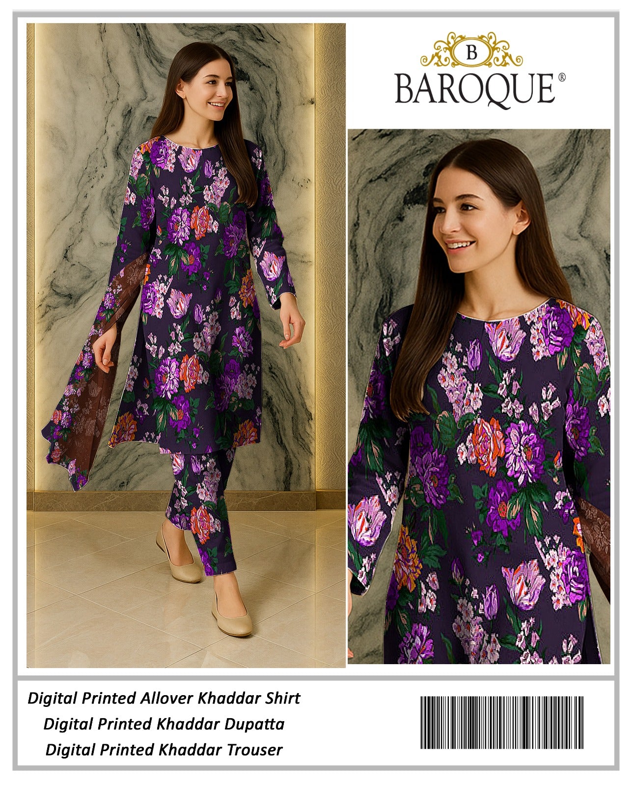 3pc Khaddar Baroque-AS006