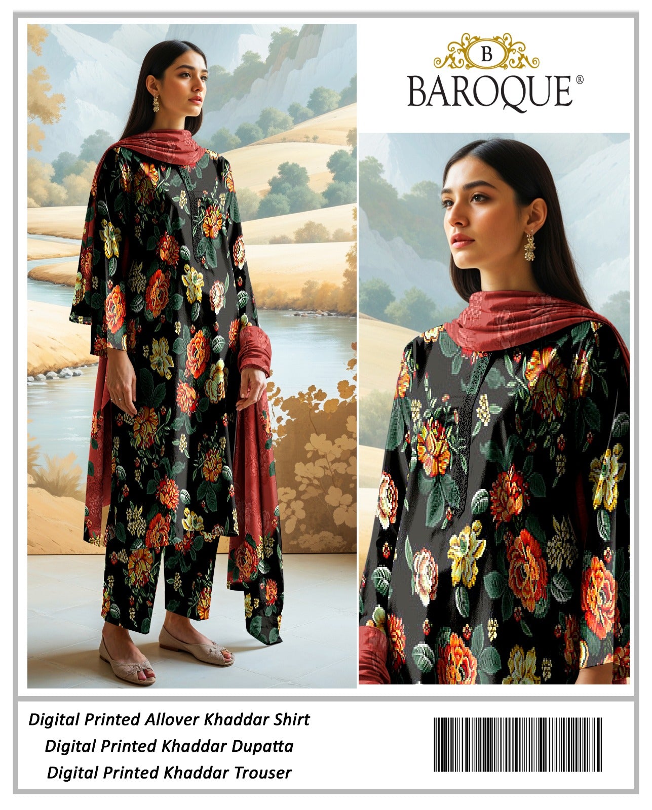 3pc Khaddar Baroque-AS004