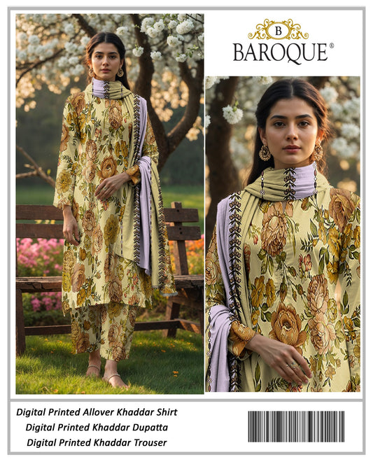 3pc Khaddar Baroque-AS005