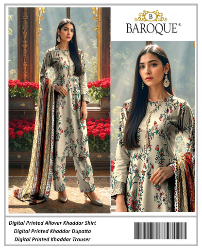 3pc Khaddar Baroque-AS007
