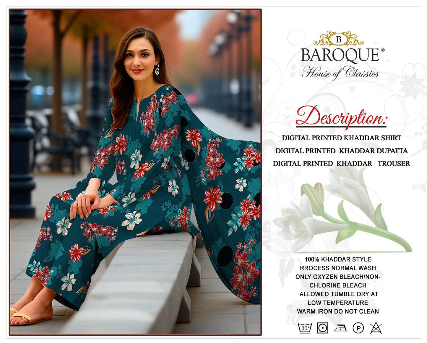 3pc Khaddar Baroque-AS011