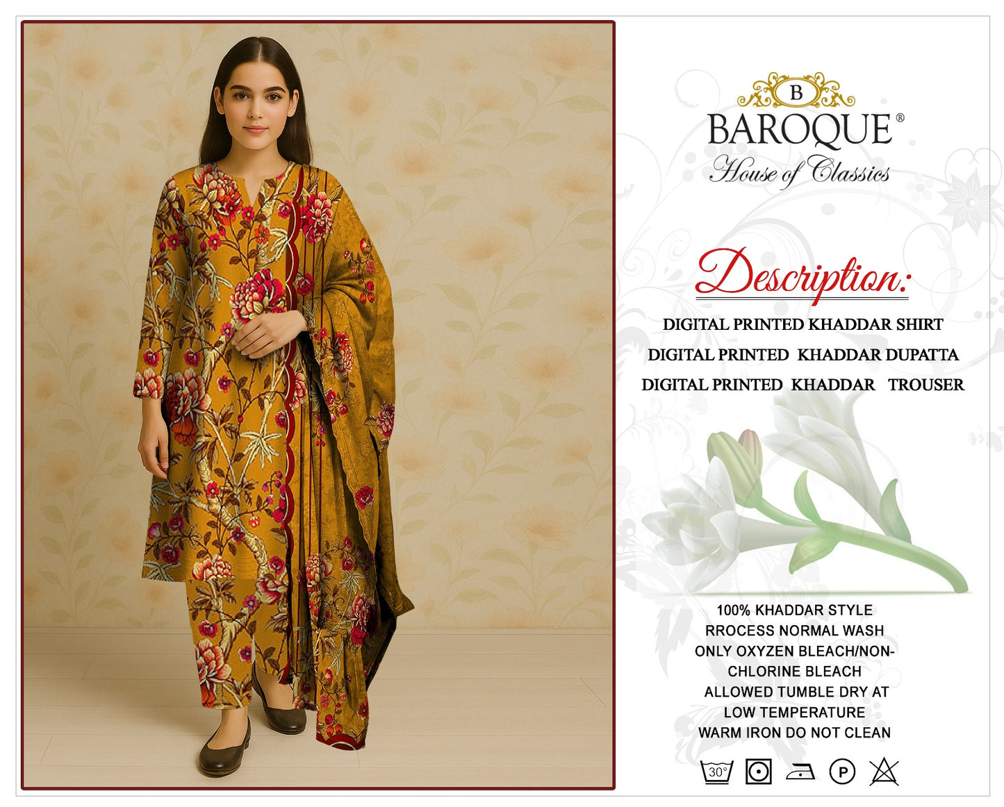 3pc Khaddar Baroque-AS015