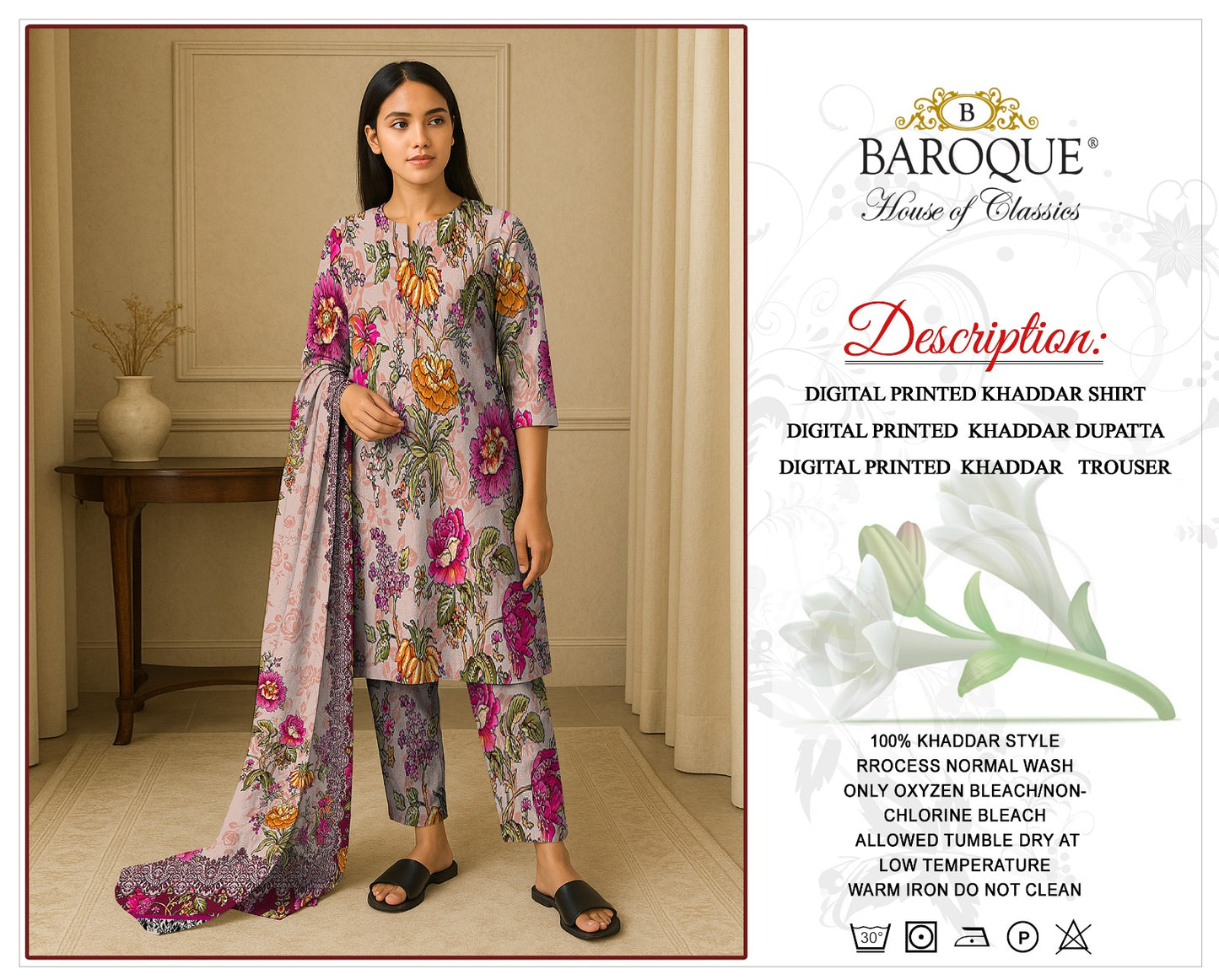 3pc Khaddar Baroque-AS017