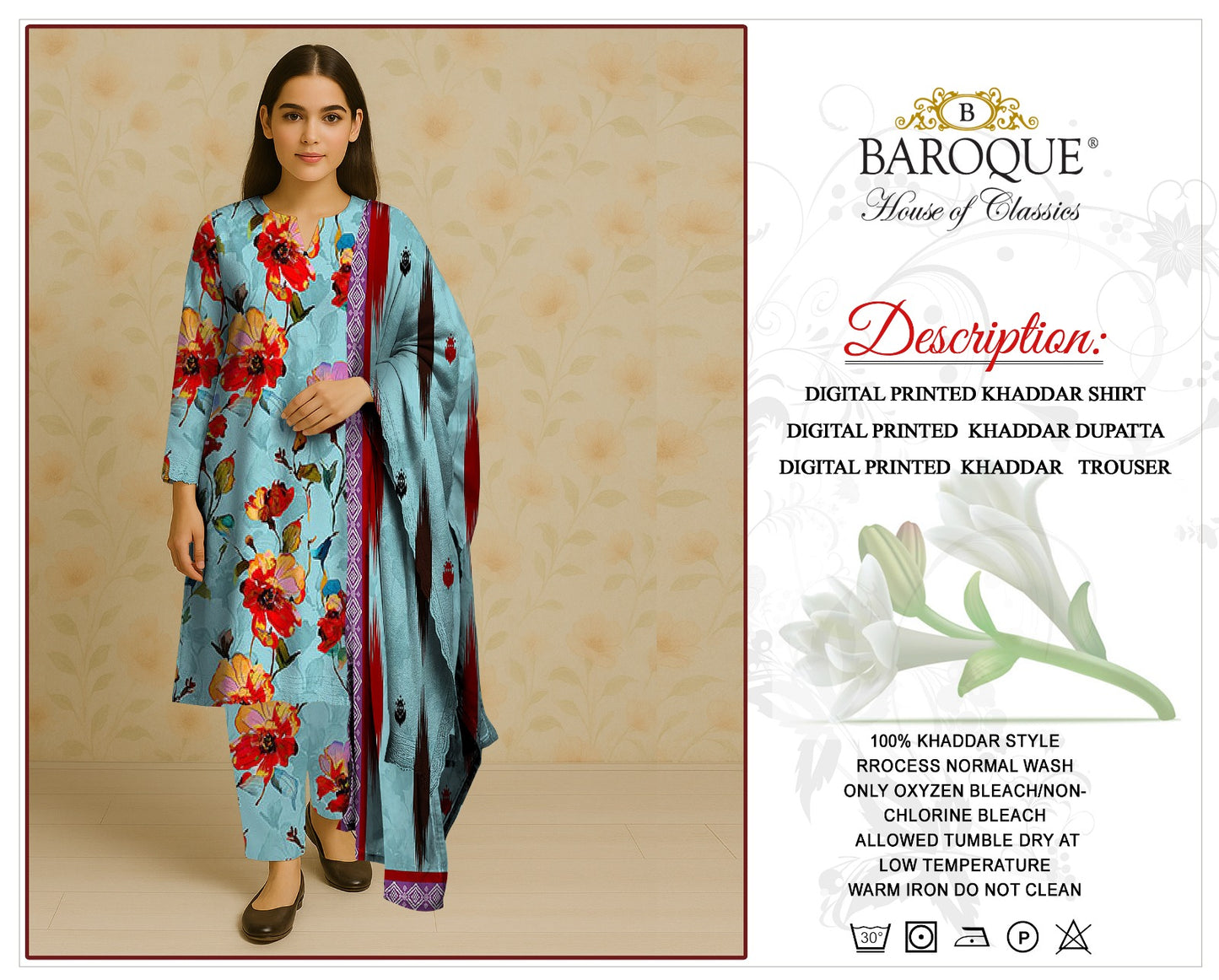 3pc Khaddar Baroque-AS020