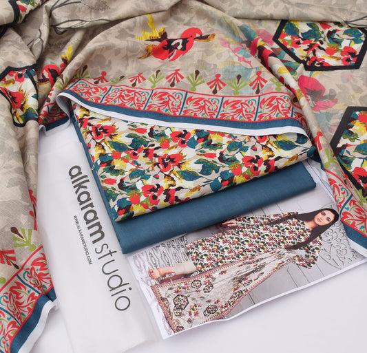 3pc Khaddar Alkaram-AS025