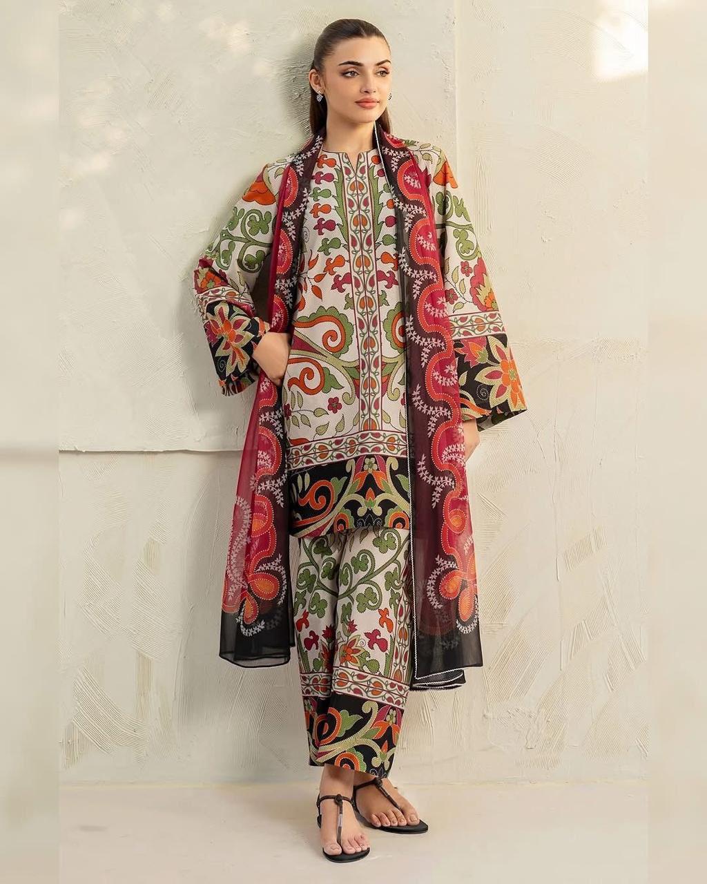 3pc Khaddar Bin Saeed-AH016