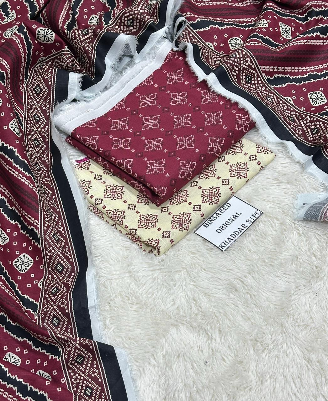 3pc Khaddar Bin Saeed-AH014