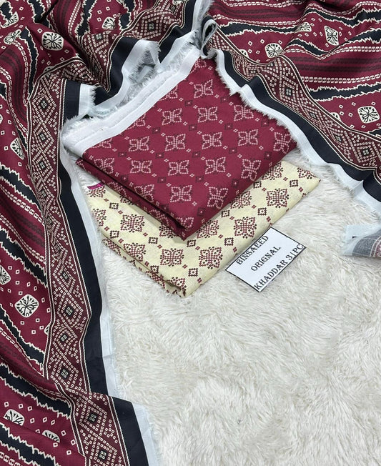 3pc Khaddar Bin Saeed-AH014