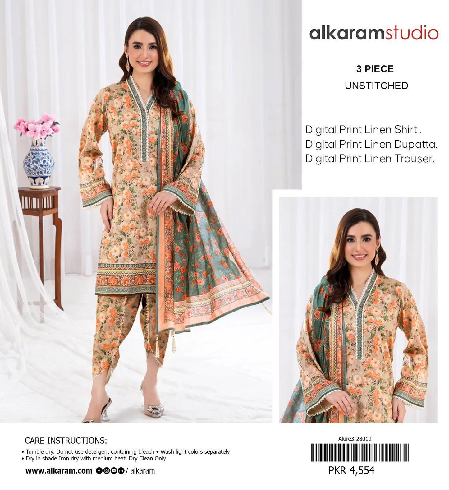 3pc Premium Linen-ZI015