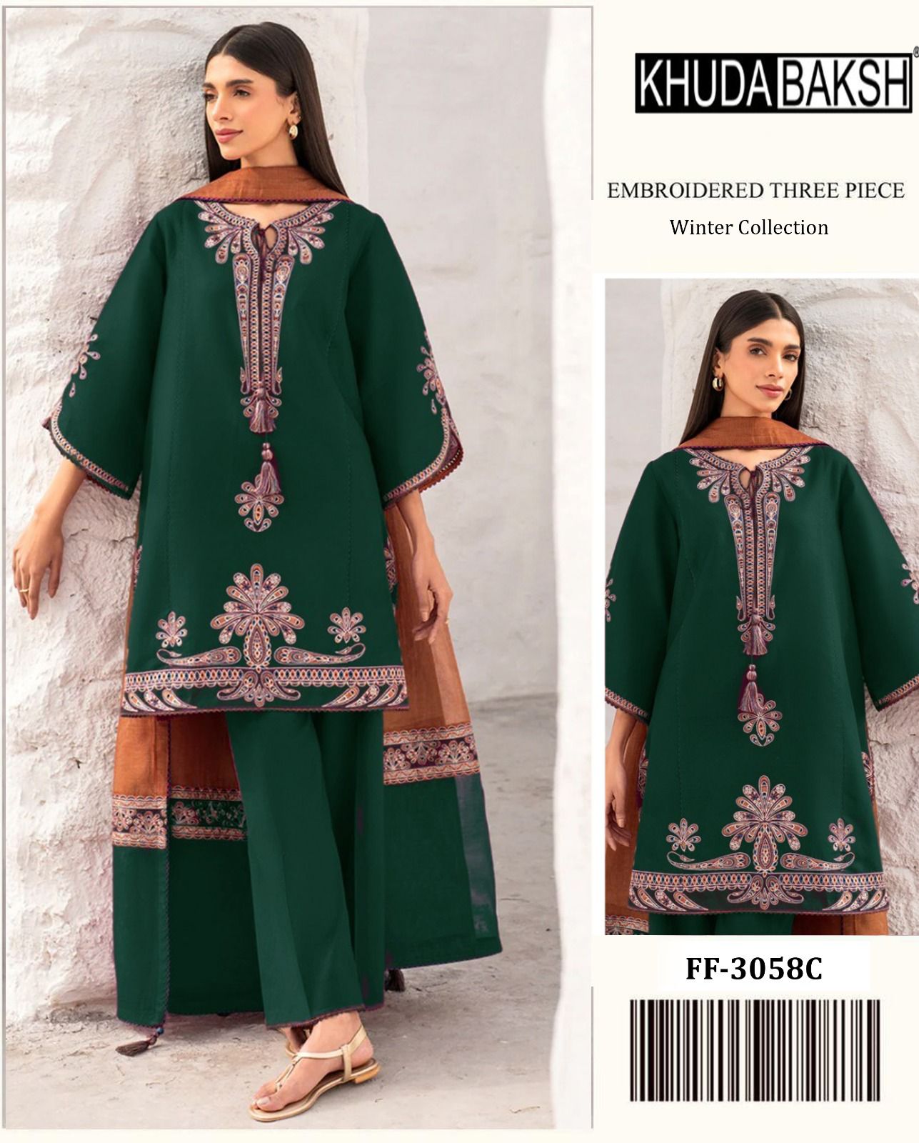 3pc Dhanak Khudabaksh-FF266