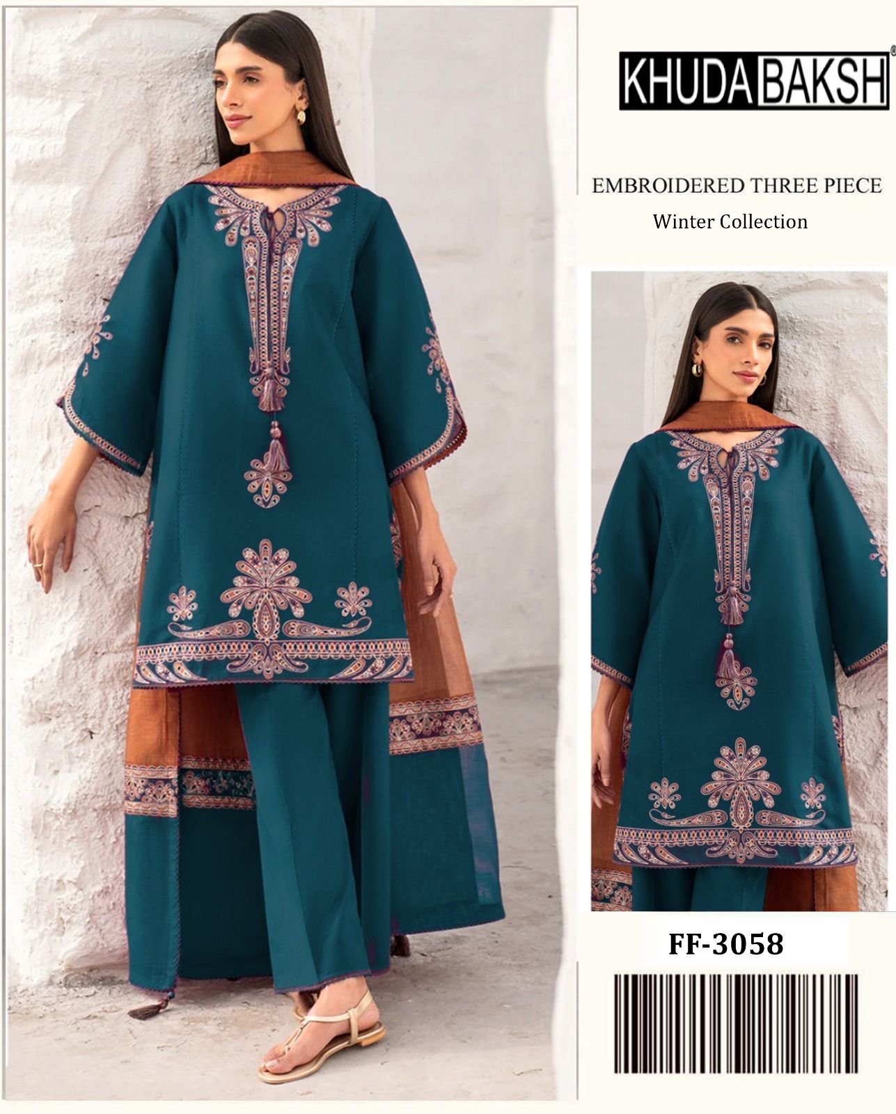 3pc Dhanak Khudabaksh-FF265