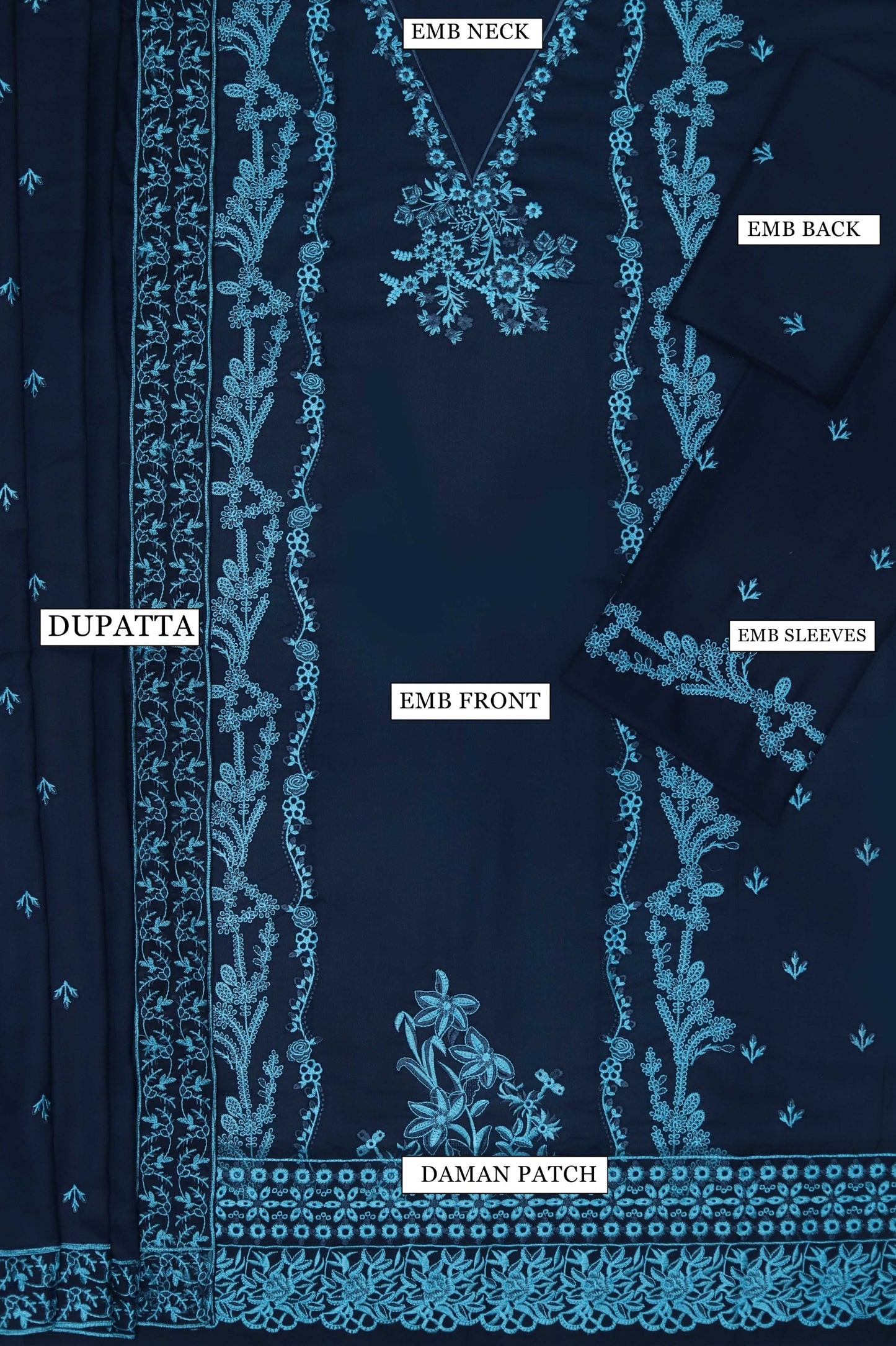 3pc Dhanak Maria B-SD003