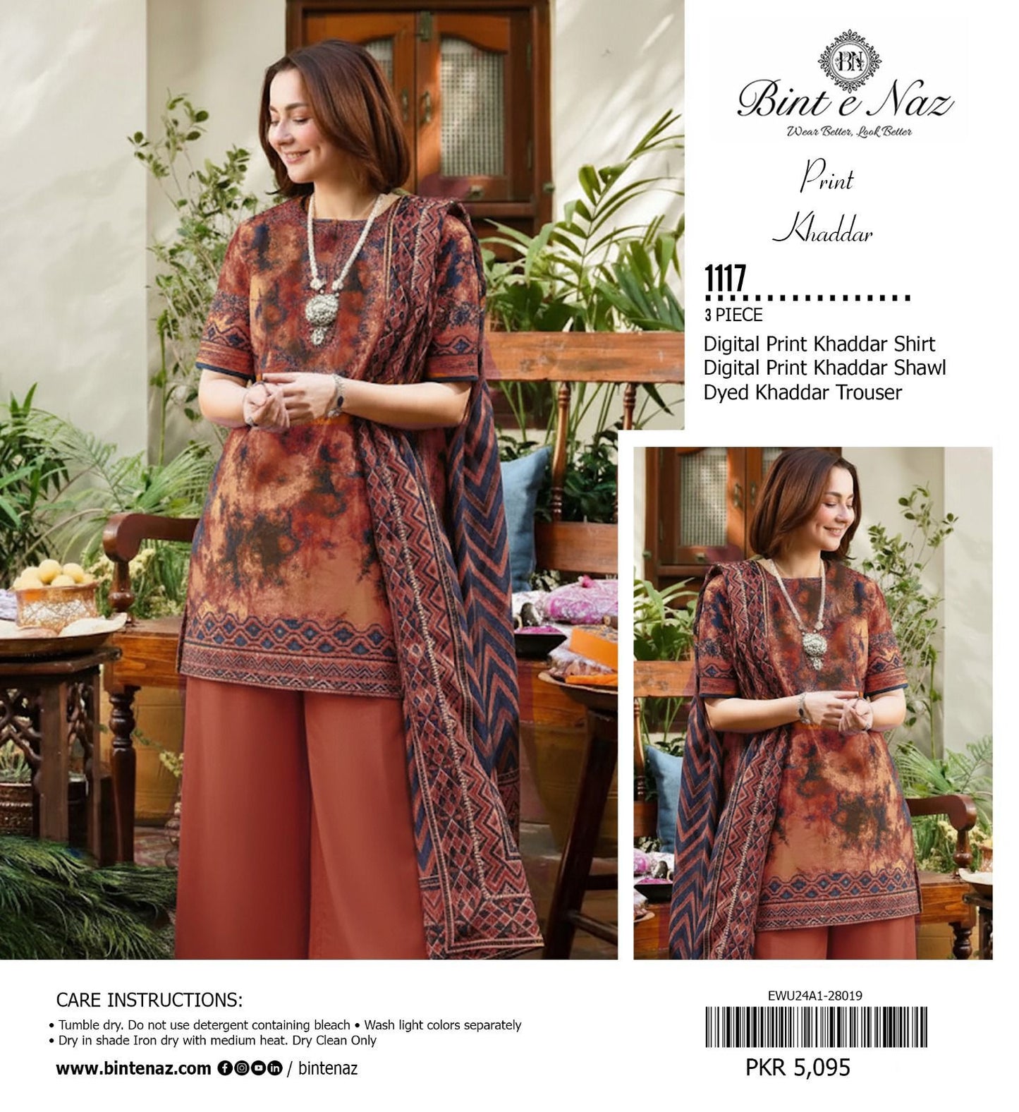 3pc Khaddar Bint e Naaz-ZI007